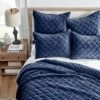 Navy Velvet Euro Sham - Set Of 2 - Levtex Home