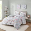 4pc Full/Queen Lucia Boho Comforter Set Blush/Green - Intelligent Design