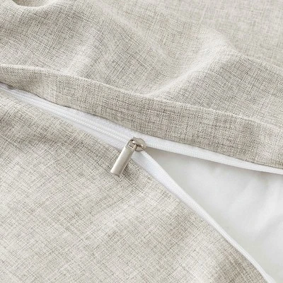 Peace Nest Solid Faux Linen Duvet Cover Set - Luxurious Comfort - Image 3