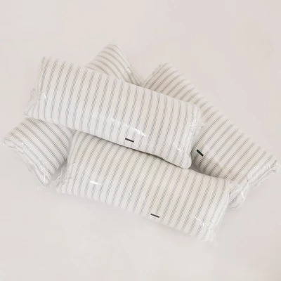 Granny Stripe Soft/Medium Density 4 Pack Down Alternative Pillows. - Image 3