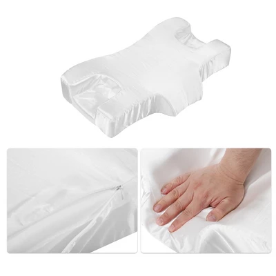 Unique Bargains Satin Home Sleeping Neck And Shoulder Pain Ease Bed Memory Foam Pillow 1Pcs - Image 2