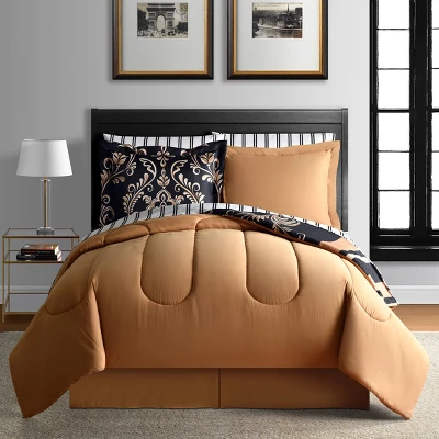 Sabrina Bed In A Bag Comforter Set Gold - Lanwood Home - Image 2