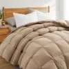 Peace Nest Light&All-Season Warmth White Goose Feather Down Comforter Duvet Dark Gray