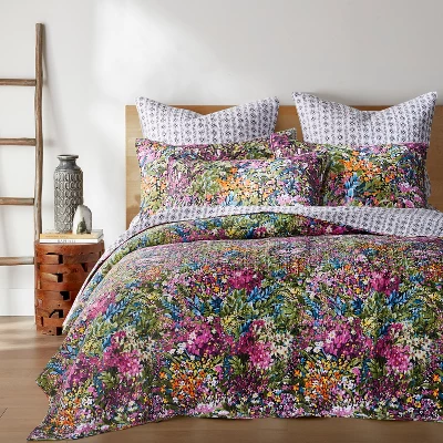 Basel Floral Quilt And Pillow Sham Set - Levtex Home - Image 8