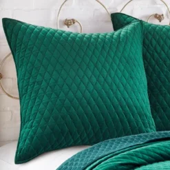 Velvet Emerald Green Euro Sham - Levtex Home