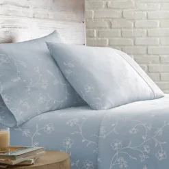 Southshore Fine Living Sweetbrier 100% Cotton 300 Thread-Count Sateen Extra-Deep Pocket Sheet Set