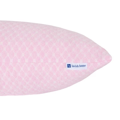 Hastings Home Memory Foam Body Pillow With Hypoallergenic Zippered Protector - Pink - Image 4