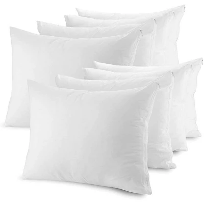 The Grand Zippered Poly/Cotton Pillow Protector Set Of 8 White - Image 9