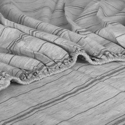 King Printed Pattern Peached Cotton Percale Melange Sheet Set Minimal - Macaron - Image 5