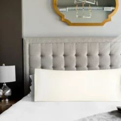 2 Pcs Body 20"x48" Satin Silky For Hair And Skin Pillowcase Cream - PiccoCasa