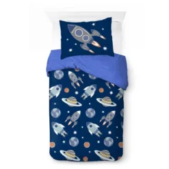 Saturday Park Outer Space 100% Organic Cotton Duvet Cover & Sham Set