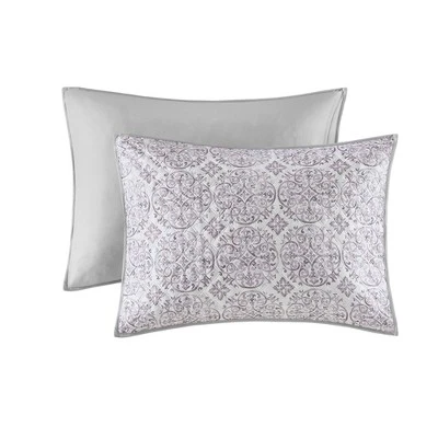 Ari 5pc Cotton Jacquard Duvet Cover Set Aqua - Image 13