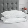 Peace Nest Quilted Goose Feather And Down Pillows 100% Cotton Cover