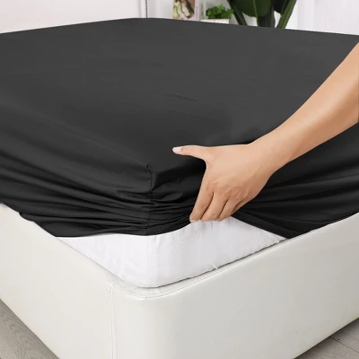 PiccoCasa Full Polyester Microfiber Brushed Solid Mattress Protector Covers 1 Pc - Image 6