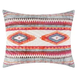 Kiva Western Boho Quilted Pillow Sham Stone By Greenland Home Fashions