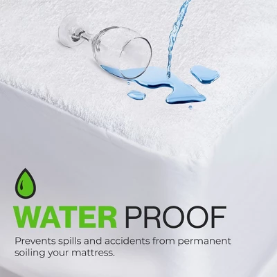 Mattress Protector With Zipper By Guardmax. Terry Cotton Waterproof, Bed Bug Proof, Soft & Comfortable Mattress Encasement With Deep Pockets. - Image 8