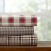 Pointehaven 180 GSM Luxury Cotton Printed Flannel Deep Pocket Sheet Set