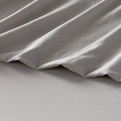 Full Garment Washed Microfiber Solid Sheet Set Gray - Room Essentials™ - Image 2