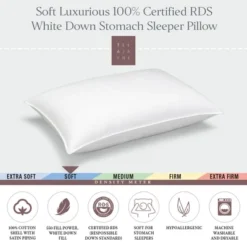 Ella Jayne White Down 100% Certified RDS Pillow