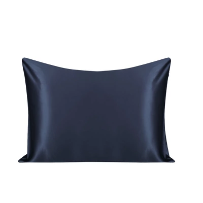 1 Pc Standard 25 Momme 100% Pure Silk For Hair And Skin Pillowcase Navy Blue - PiccoCasa