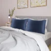 4 Pcs Standard 20"x26" Silk Satin Luxury Cooling Pillowcase Navy - PiccoCasa