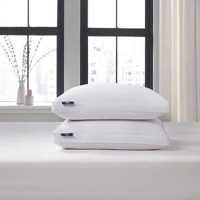 Serta Cotton Blend European Down Firm Bed Pillow - Image 3