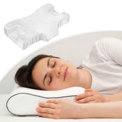 Unique Bargains Satin Home Sleeping Neck And Shoulder Pain Ease Bed Memory Foam Pillow 1Pcs - Image 5