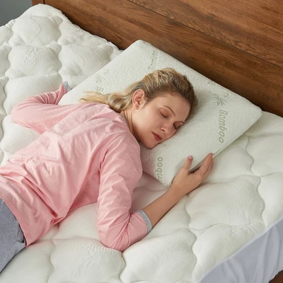 Cheer Collection Latex Memory Foam Pillow With Washable Cover - White (24" X 16" X 4")