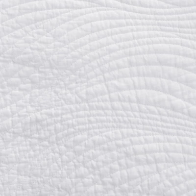 C&F Home 26" X 26" Tranquil Waves White Euro Sham - Image 3
