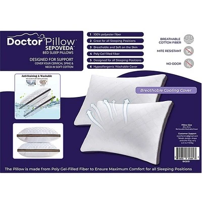 Dr Pillow Sepoveda Bed Sleep 2 PACK Pillow - Image 3