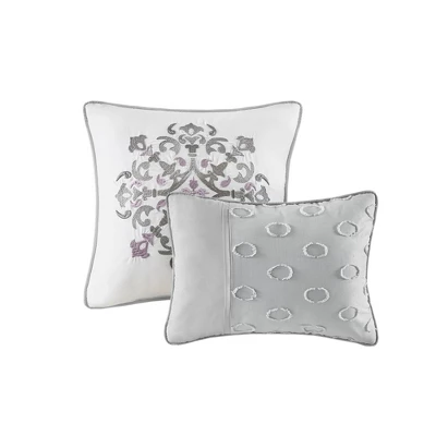 Ari 5pc Cotton Jacquard Duvet Cover Set Aqua - Image 14