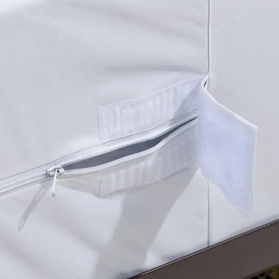 Guardmax Zippered Box Spring Encasement - 100% Waterproof Box Spring Protector - White - Image 4
