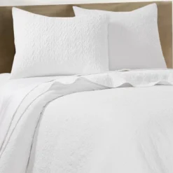 Euro 2pc Mandell Sham Set White - Homthreads