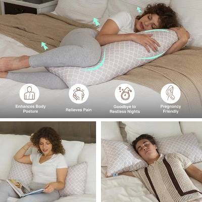 Pharmedoc Pregnancy Pillows, Shredded Memory Foam, Maternity Pillow For Sleeping - Image 3