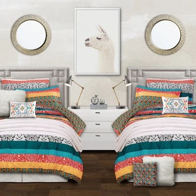 Lush Décor Boho Stripe Reversible Comforter Set - Image 2