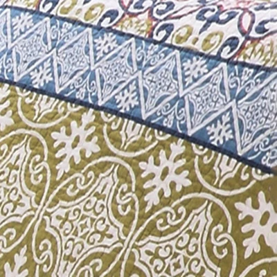 Shangri-La Quilted Cotton Pillow Sham Multicolor By Greenland Home Fashion - Image 2