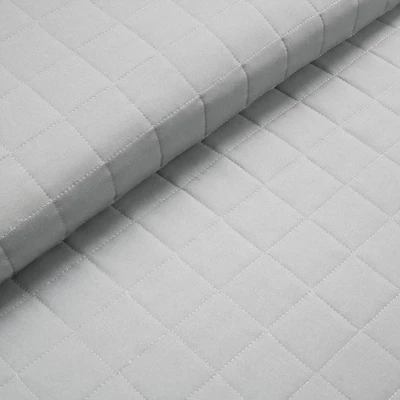 Lush Décor 3pc Farmhouse Box Stitch And Stripe Oversized Reversible Cotton Quilt Set Gray - Image 2