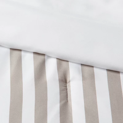 Stripe Microfiber Reversible Comforter & Sheet Set Gray - Room Essentials™ - Image 4