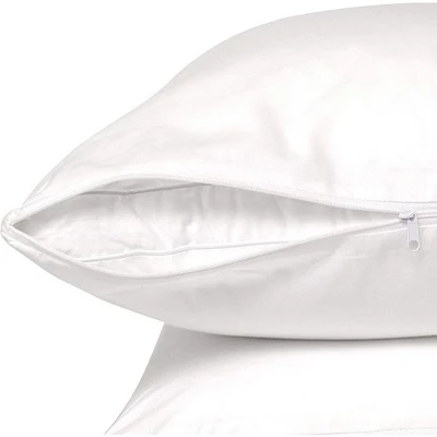 The Grand Zippered Poly/Cotton Pillow Protector Set Of 8 White - Image 4