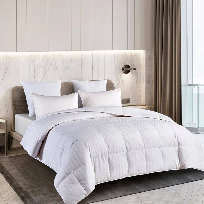 Siberian 500 Thread Count Damask Striped White Down Pillow - Blue Ridge Home Fashions - Image 4