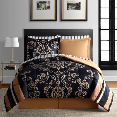Sabrina Bed In A Bag Comforter Set Gold - Lanwood Home