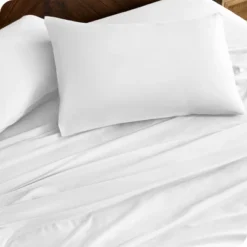 300 Thread Count Organic Cotton Percale Bed Sheet Set By Bare Home