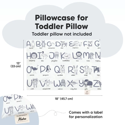 KeaBabies Toddler Pillowcase For 13X18 Pillow, Organic Toddler Pillow Case, Travel Pillow Case Cover