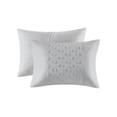 Ari 5pc Cotton Jacquard Duvet Cover Set Aqua - Image 15