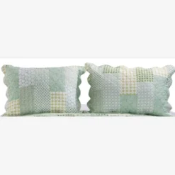 Juniper Geometric Patterns Pillow Sham King 20" X 36" Sage By Barefoot Bungalow