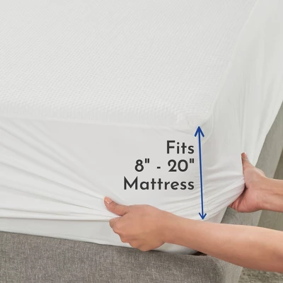 Waterproof Mattress Protector - Noiseless, Machine Washable, Easy-on Fitted Style By California Design Den - Image 2