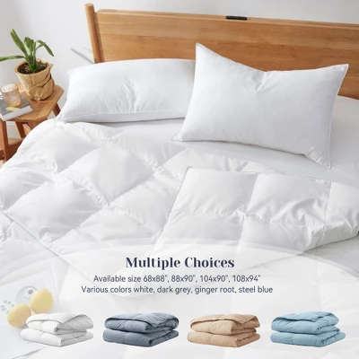 Peace Nest 360 Thread Count White Down Comforter Duvet Insert - Image 2